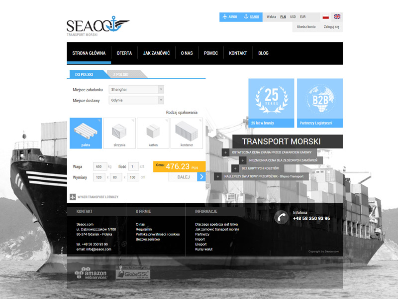 The import of goods – How to place orders for the carriage on the SEAOO.com – Part 1