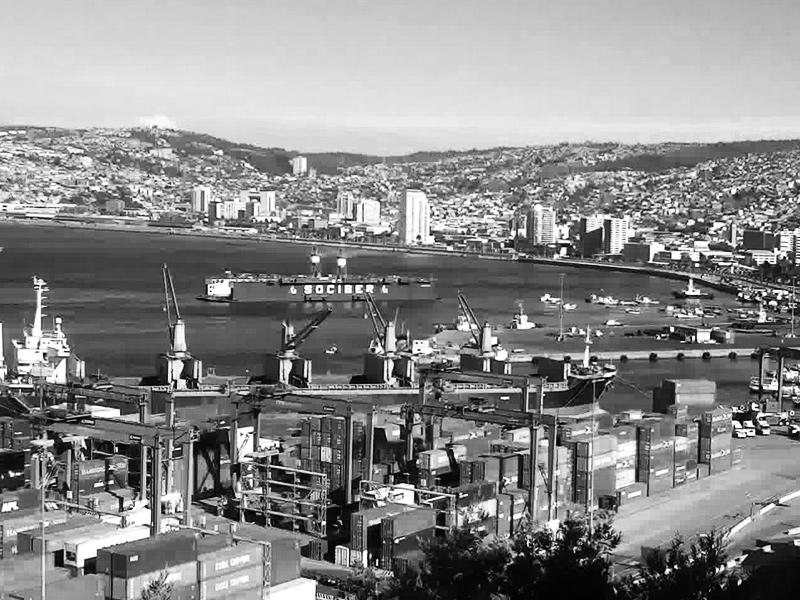 Port of Valparaíso in Chile