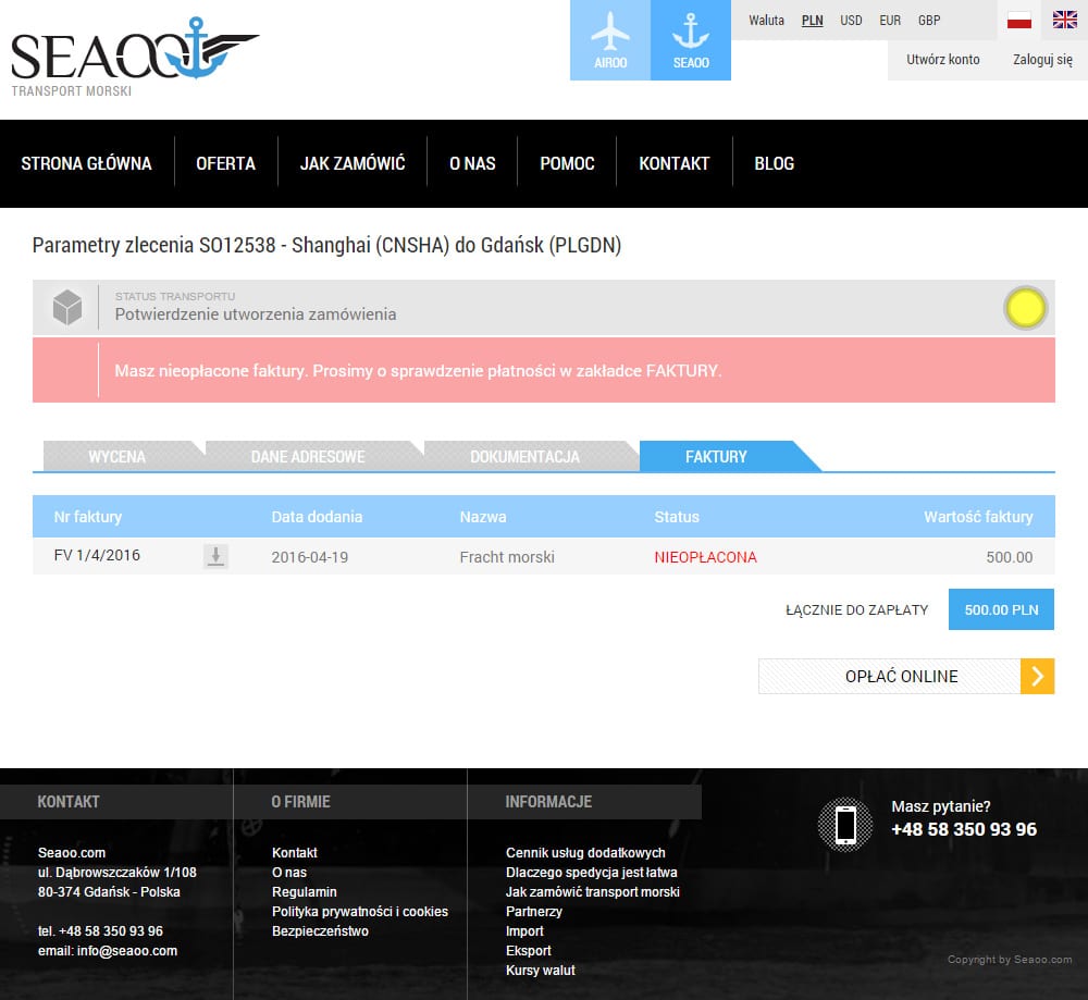 Szybkie płatności - nowa funkcjonalność Seaoo.com